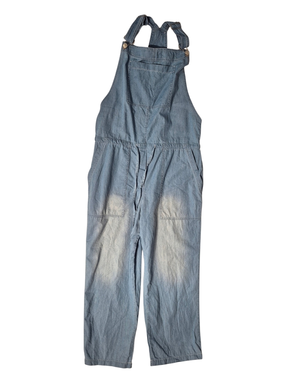 Women's Belinda Jean Overalls Denim Adjustable, Light Wash, Sz S